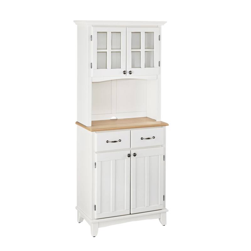 Homestyles Buffet Of Buffets Off-White Wood Buffet with Hutch - 31" x 16" x 72"