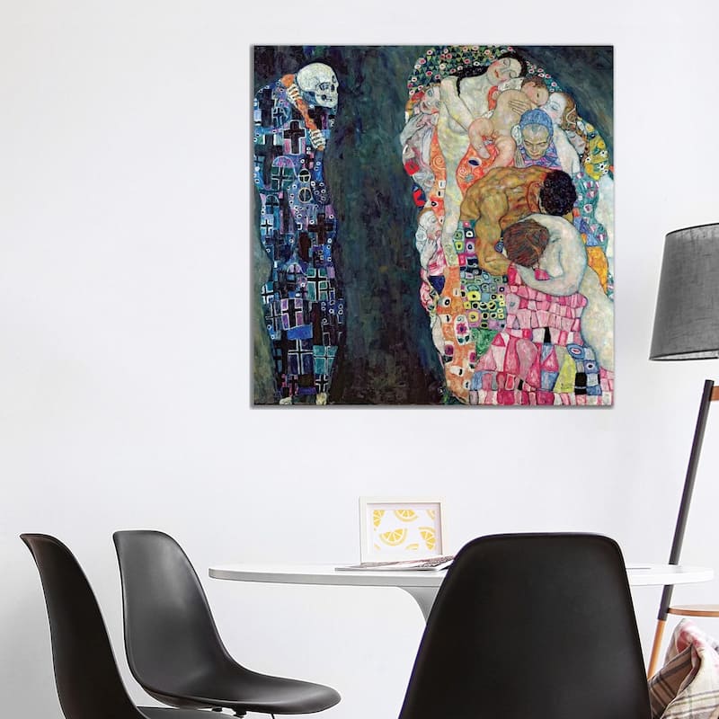 iCanvas "Death And Life, c.1911" by Gustav Klimt Canvas Print - 37x37x1.5