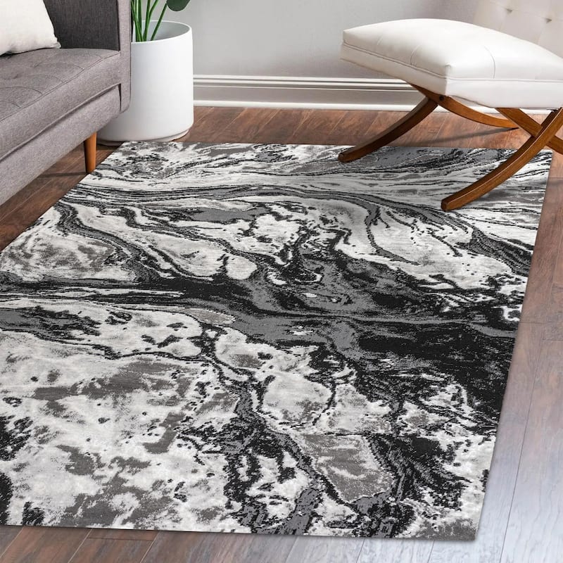 JONATHAN Y Batten Marbled Abstract Area Rug