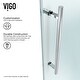 preview thumbnail 22 of 29, VIGO Elan Clear Adjustable Frameless Sliding Shower Door