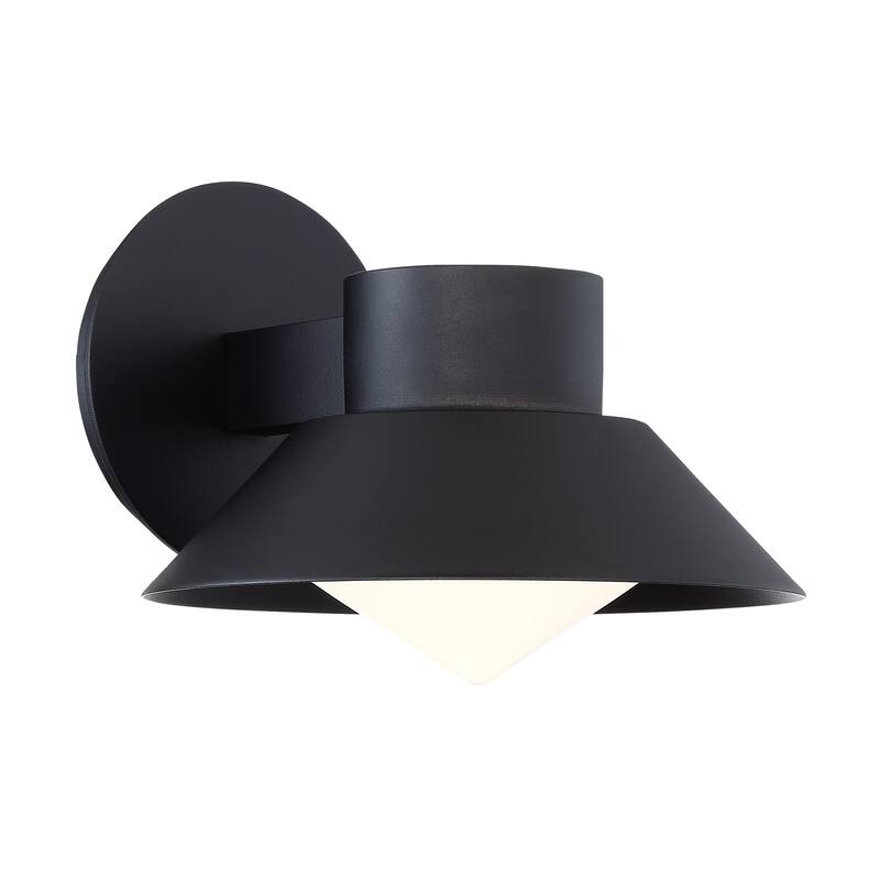 Oslo 8in LED Indoor or Outdoor Wall Light 3000K in Black - 7-inch - Black