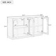 preview thumbnail 4 of 51, Buffet Cabinet with Glass Doors, Arched Cabinet with Adjustable Shelves, Kitchen Storage Cabinet with Rebound Device