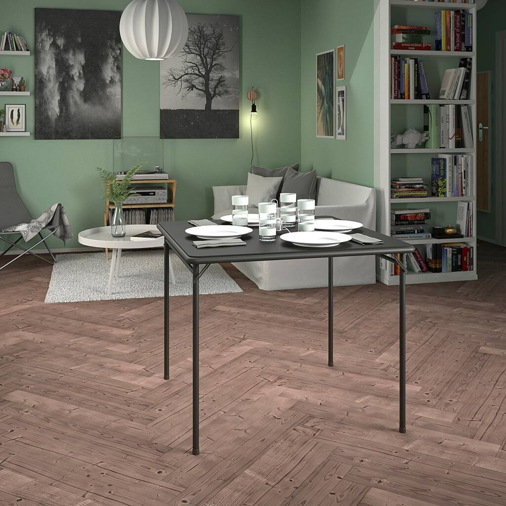 COSCO 34-inch Vinyl Top Folding Table