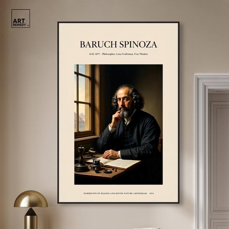 Philosopher Spinoza Canvas by Art Remedy