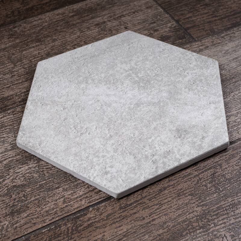TileGen. Dakota 8" x 9" Porcelain in Base Grafito Wall & Floor Tile (25 tiles/10 sqft.)