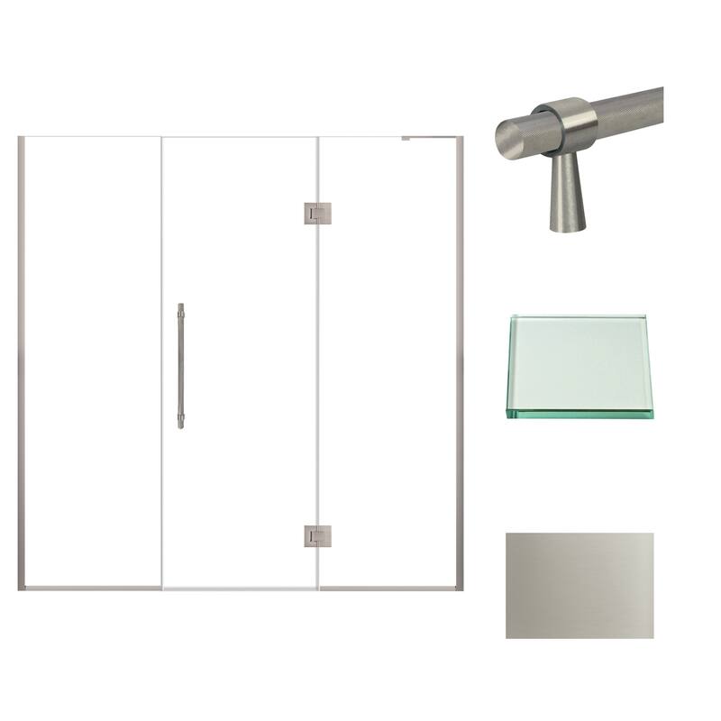 Transolid EHTF72247610C-BK Elizabeth 76" High x 72" Wide Hinged Semi