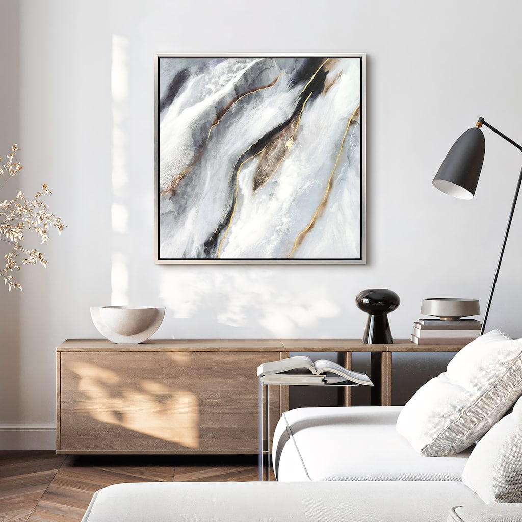 Flood Textured Metallic Hand Painted Framed Wall Art by Martin Edwards