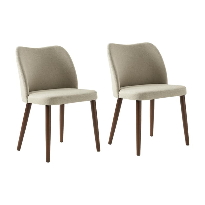 Melisa Upholstered Solid Wood Dining Chair Set of 2 by HULALA HOME