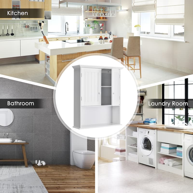 Costway Wall Mount Bathroom Cabinet Storage Organizer Medicine Cabinet - see details