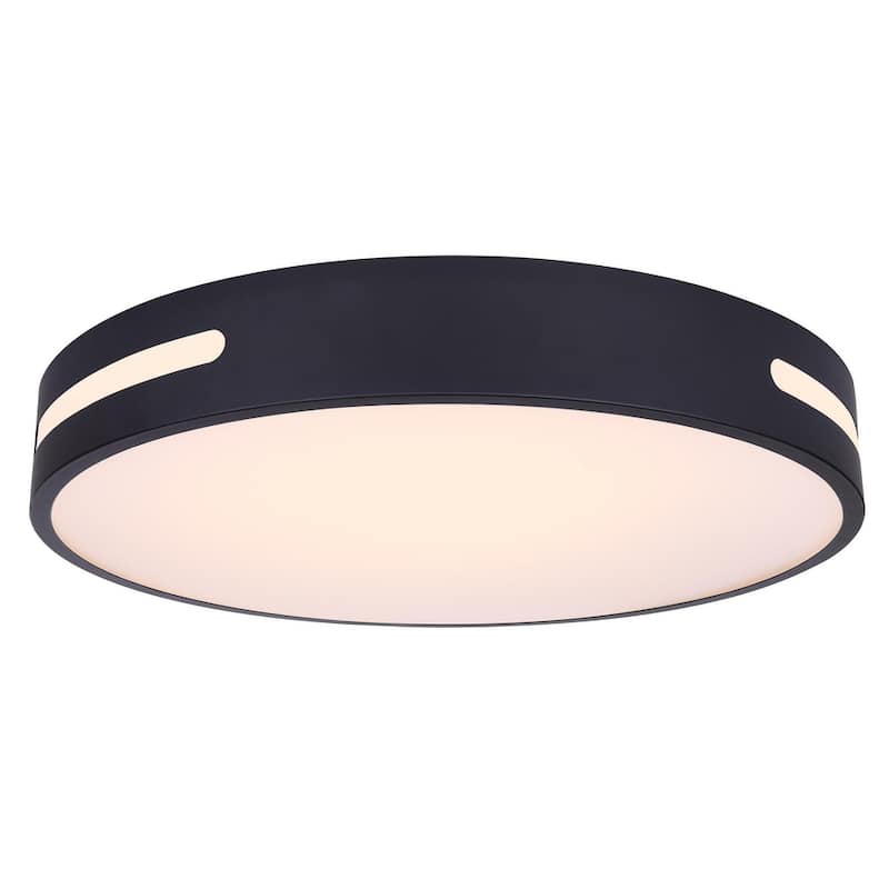 Canarm CL-19-20 Niven 20" Wide LED Flush Mount Drum Ceiling Fixture - Black