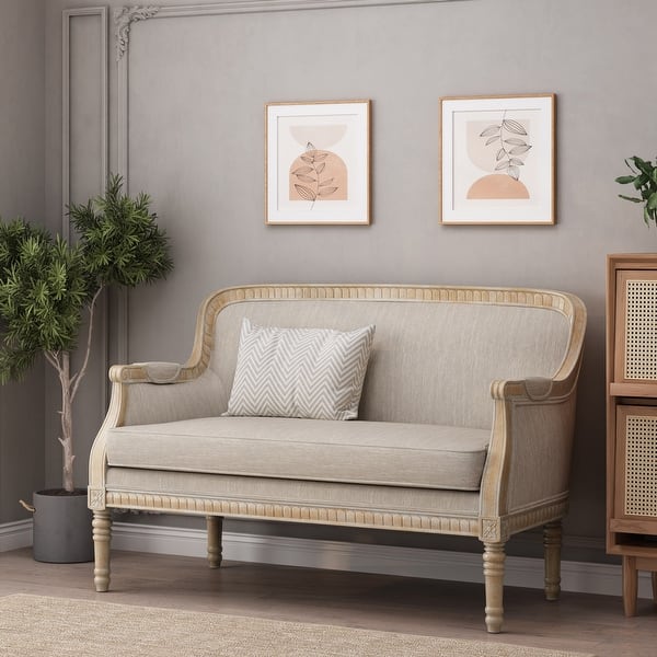 slide 2 of 20, Trask Upholstered Loveseat by Christopher Knight Home