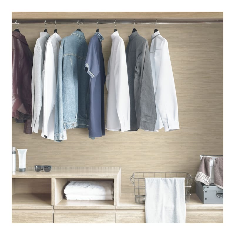 NuWallpaper Tibetan Grasscloth Cream Peel & Stick Wallpaper - 216in x 20.5in x 0.025in