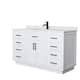 Option White, Black Trim, White Cultured Marble Top