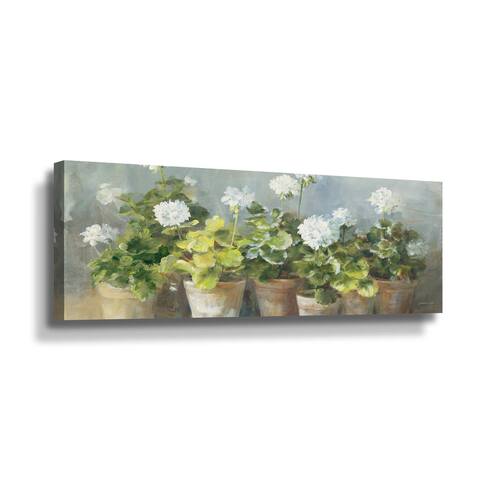 ArtWall White Geraniums v2 Gallery Wrapped Canvas
