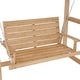 preview thumbnail 7 of 10, Solid Cedar Wood Pergola Swing, 2-Person Outdoor Wooden Swing Bench with Frame, Heavy Duty Patio Arbor Swing