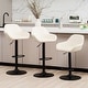 preview thumbnail 4 of 51, Glitzhome Set of 3 Mid-Century Modern Adjustable Swivel Bar Stools - Set of 3