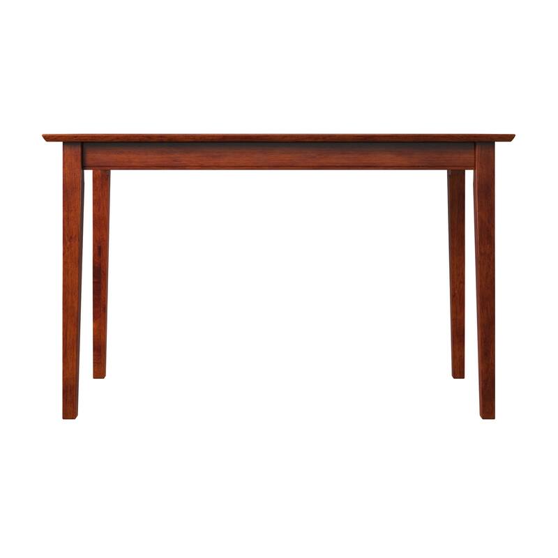 Shaker Solid Wood Table with USB Charging Station in Walnut
