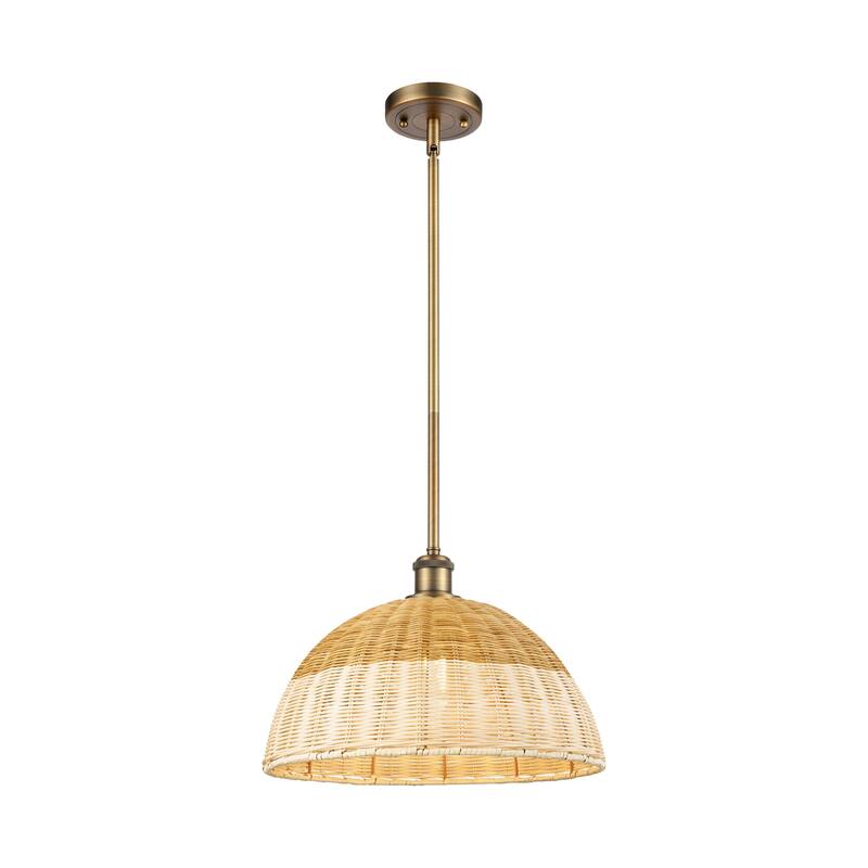 Innovations Lighting Endless Possibilities Ballston - Bristol Natural II - 1 Light 16" Stem Hung Mini Pendant - Brushed Brass
