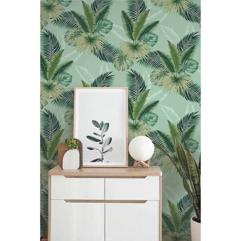 Arthouse Miami Navy Palms Wallpaper