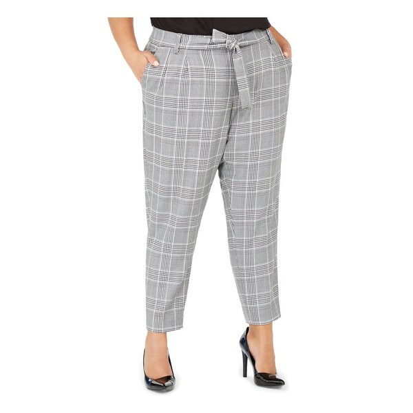 black plaid jeans