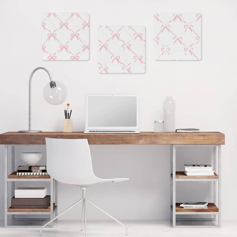 Sweet Jojo Designs Pink Bows Girl 13in. Fabric Memory Photo Bulletin Board - Elegant Bow for Ballerina Dancer Ballet Collection