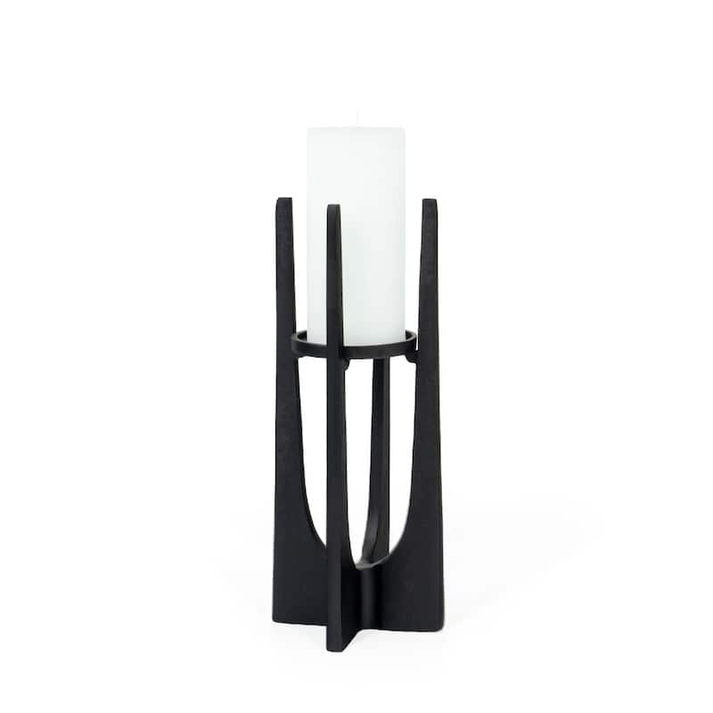 Sanders Metal Pilar Candle Holder - Small Black