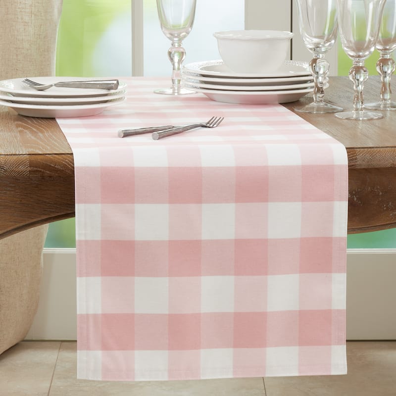 Buffalo Plaid Cotton Blend Table Runner