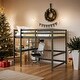 preview thumbnail 2 of 9, Comprehensive Design Full Loft Bed with built-in desk, Space-saving, Safety and Quality Guaranteed, Stylistic Elements, Espresso