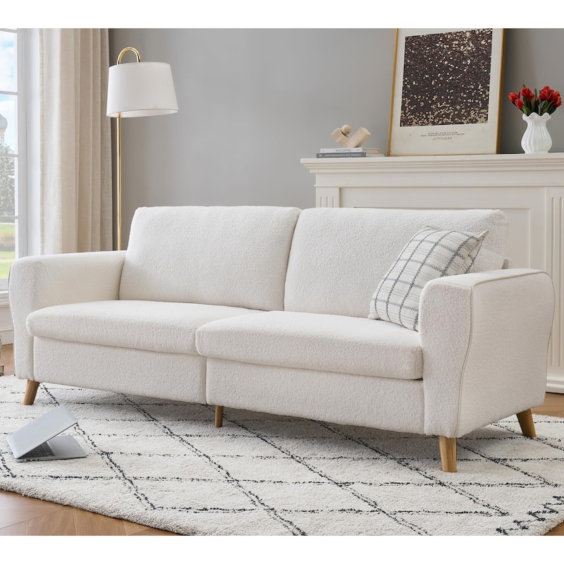 84 inch Sofa Couch, Comfy Loveseat Sofa for Small Spaces, 3 Seater Couch with Deep Seats, Wide Armrests