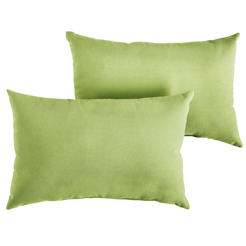 Sorra Home Sloane Apple Green Indoor/ Outdoor Knife Edge Pillow Set