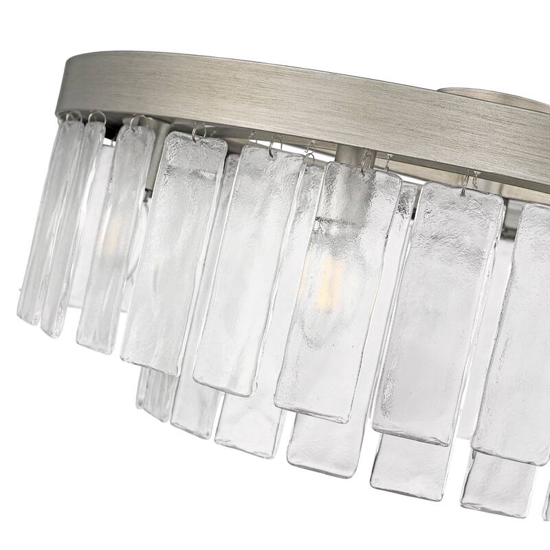 Golden Lighting Ciara 9-light Semi-Flush Mount in Peruvian Silver - Peruvian Silver - 9-Light Semi-Flush