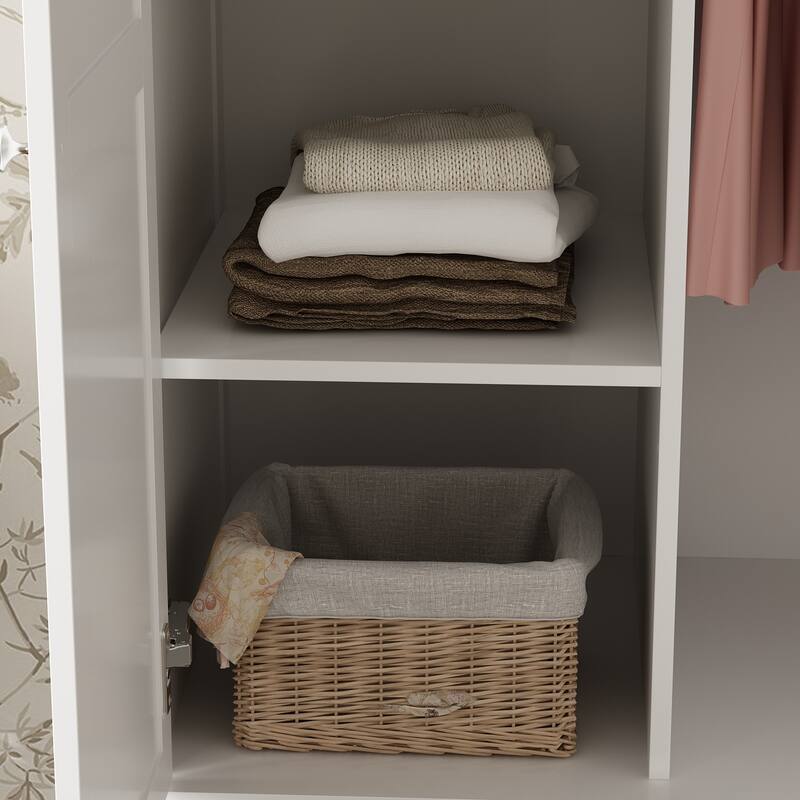 Armoire Wardrobe Closet Adjustable Shelves Closet Wardrobe Cabinet