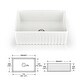 preview thumbnail 6 of 6, DORNBERG Fireclay 30" L X 18" W Farmhouse Kitchen Sink with Grid and Strainer