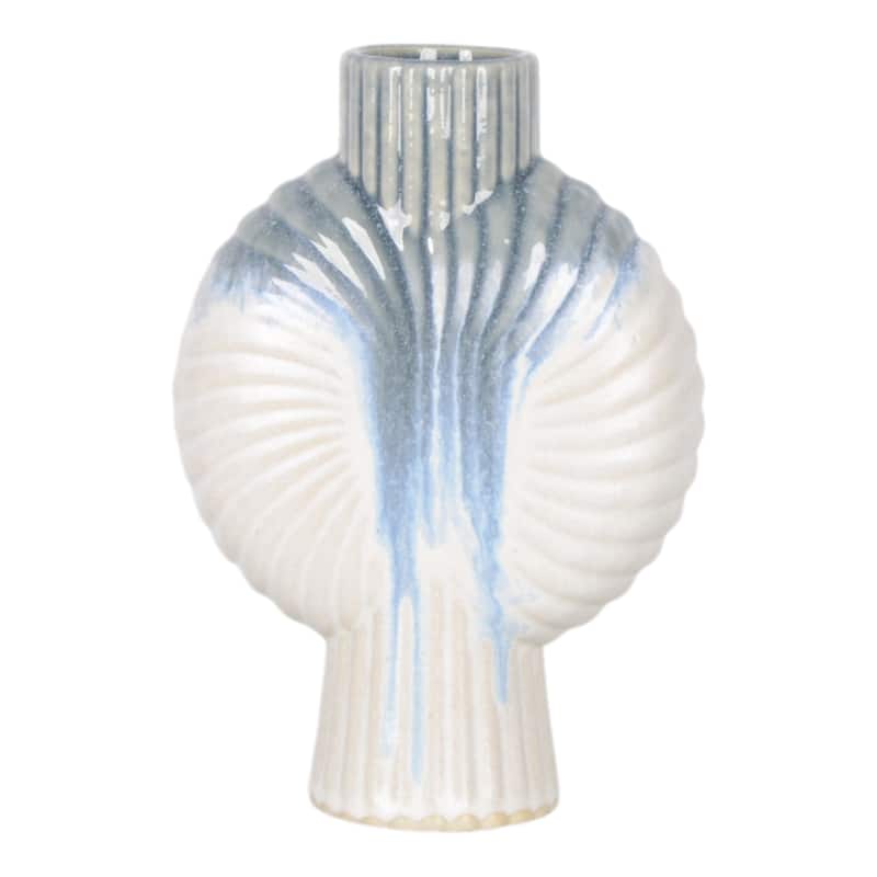 Ceramic Decorative Vase Gradient Glaze Capri Style Shell Design