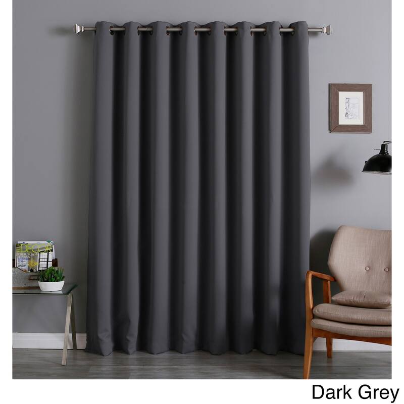 Aurora Home Extra-wide 100x84-inch Thermal Blackout Curtain Panel. - 100 x 84 - Dark Grey