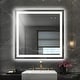 preview thumbnail 32 of 38, KIOTEE LED Mirror Lights Anti-Fog Frameless Bathroom Vanity Mirror in Tempered Glass 36x36