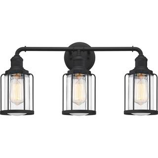 Ludlow 3-Light Bathroom Vanity Light in Earth Black