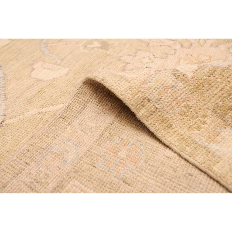 ECARPETGALLERY Hand-knotted Peshawar Oushak Olive Green Wool Rug - 8'1 x 9'10