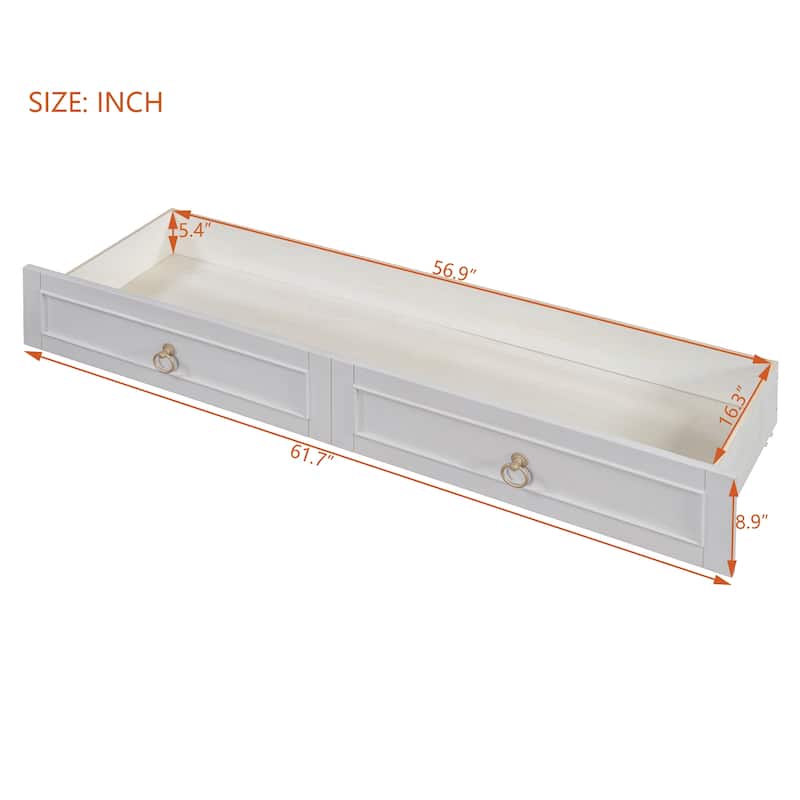 Queen Size Wood Murphy Bed, Murphy Bed Chest with Drawers
