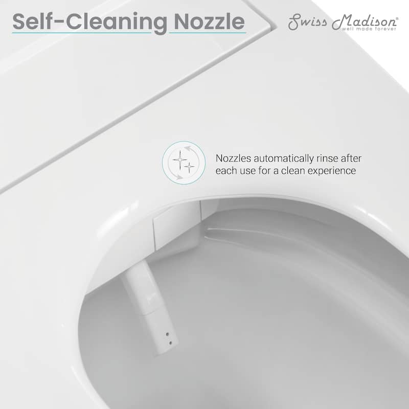 Hugo Smart Wall-Hung Toilet With Bidet Bundle (Sm-St080, Sm-Wcb02) - 23.86" x 15.67" x 17.13"