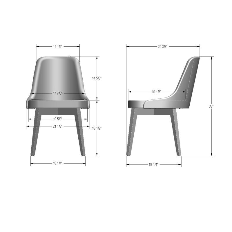 Amisco Hadley Upholstered Dining Chair with Solid Wood Legs