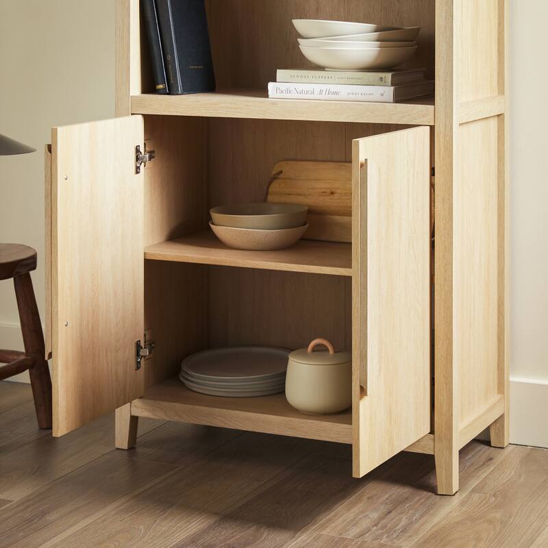 Middlebrook Designs 3 Shelf Open Arched Bookcase Cabinet