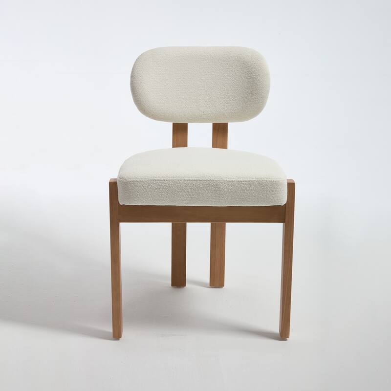 Wooden Dining Chairs Set of 2 , Fabric Upholstered Side Chair Farmhouse Kitchen Chairs for Dining Room, Breakfast Area