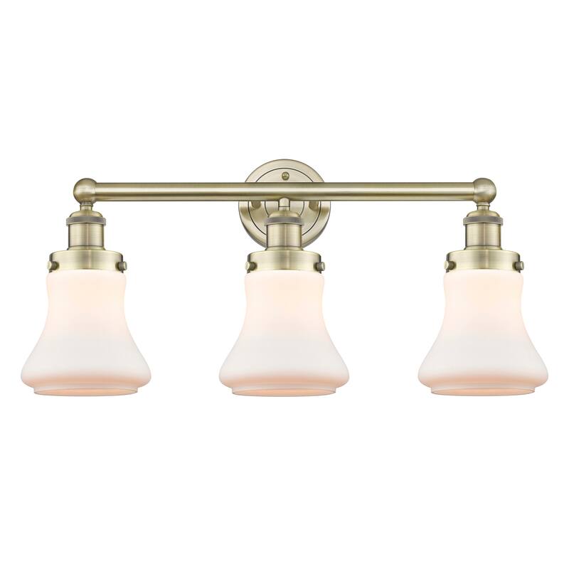 Innovations Lighting 616-3W-10-25 Bellmont Vanity Bellmont 3 Light 25" - Antique Brass / Matte White