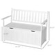 preview thumbnail 16 of 16, Outsunny 47" Wooden Outdoor Storage Bench with Removable Waterproof Lining