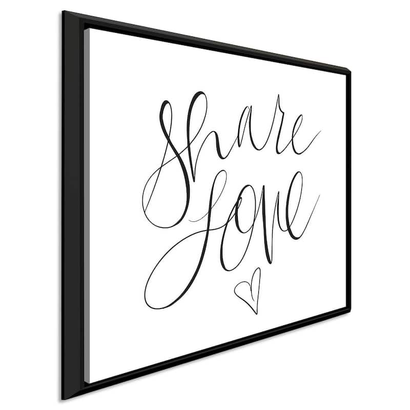 "Share Love" Print on Floating Canvas