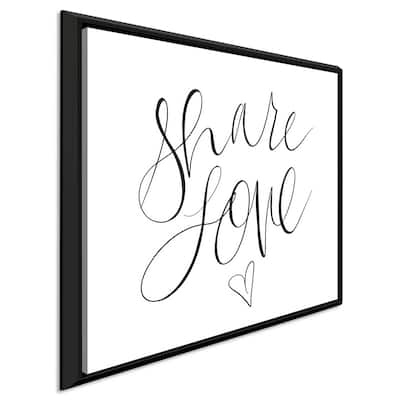 "Share Love" Print on Floating Canvas