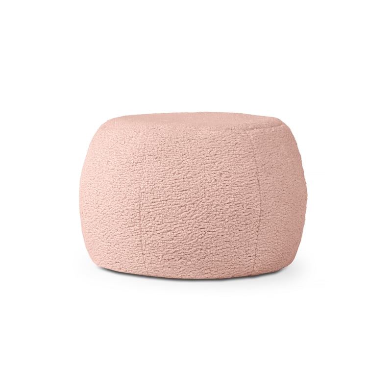 Jaxx Ellis Pouf - Modern Shearling Faux-Lamb Plush Fleece Ottoman