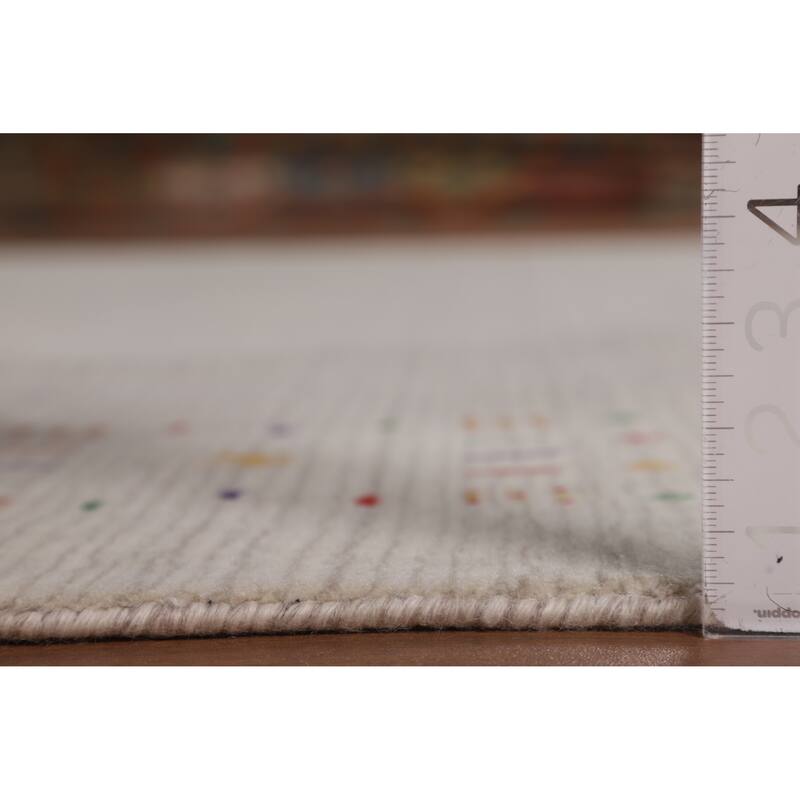 Gabbeh Indian Area Rug Hand-Knotted Wool Carpet - 8'1" X 9'9"