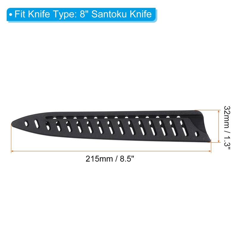 PP Kitchen Knife Sheath Cover Sleeves Portable for Paring knife - Black - 8 inch, 2 Pcs
